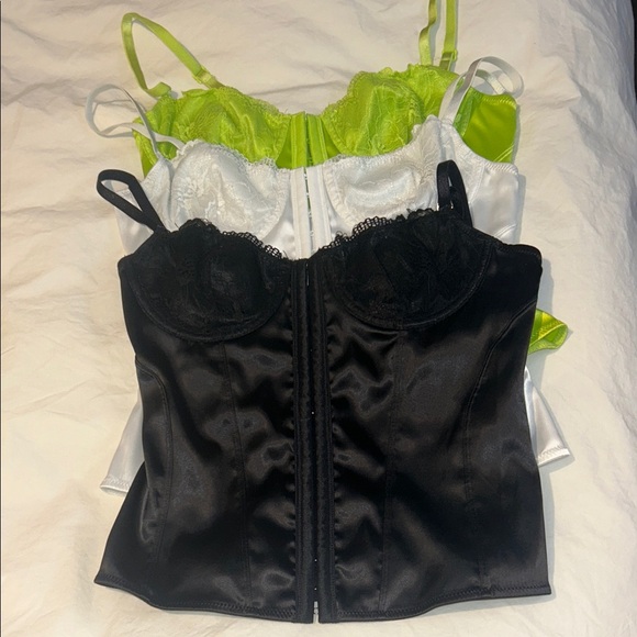 Other - MESHKI Black, White, and Green Corset Tops